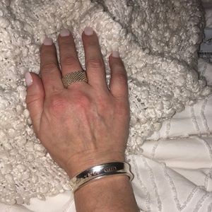 Tiffany bangle and mesh ring set